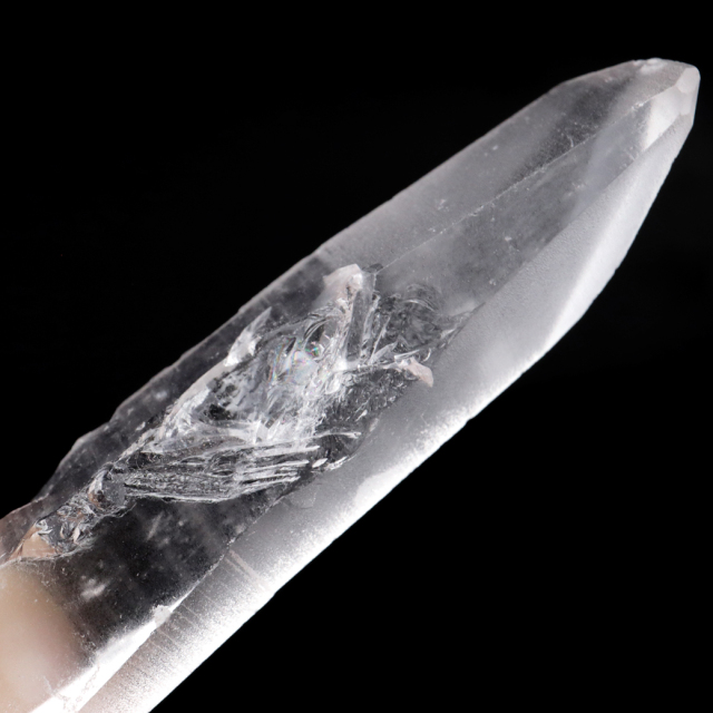 レムリアンシード 水晶 ポイント 幅45-55mm前後 1個売り ライトニング水晶 雷水晶 天然石 ブラジル ミナスジェライス州産