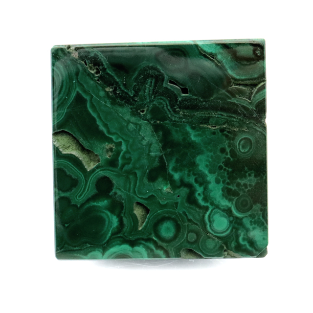 マラカイト ピラミッド 置き物 コンゴ産 1点もの 天然石 パワーストーン 孔雀石 Malachite 約34 x 33mm