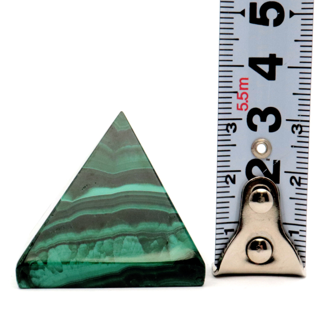 マラカイト ピラミッド 置き物 コンゴ産 1点もの 天然石 パワーストーン 孔雀石 Malachite 約35 x 33mm
