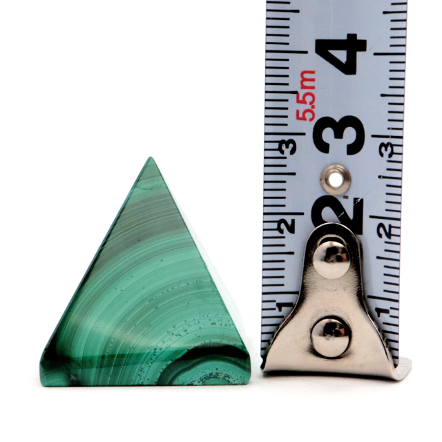 マラカイト ピラミッド 置き物 コンゴ産 1点もの 天然石 パワーストーン 孔雀石 Malachite 約28 x 28mm