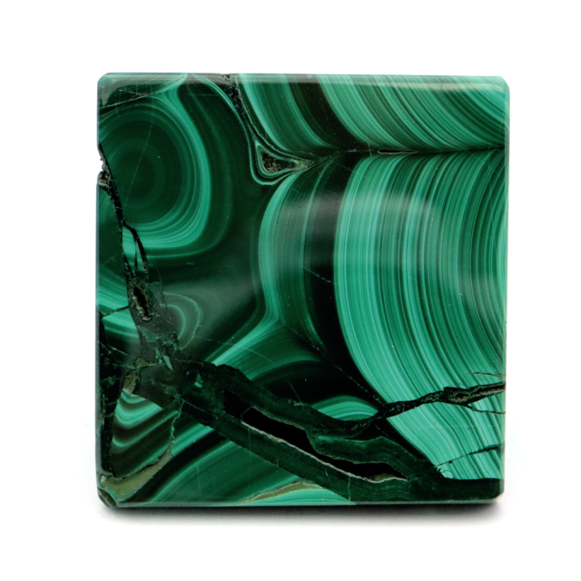 マラカイト ピラミッド 置き物 コンゴ産 1点もの 天然石 パワーストーン 孔雀石 Malachite 約34 x 35mm