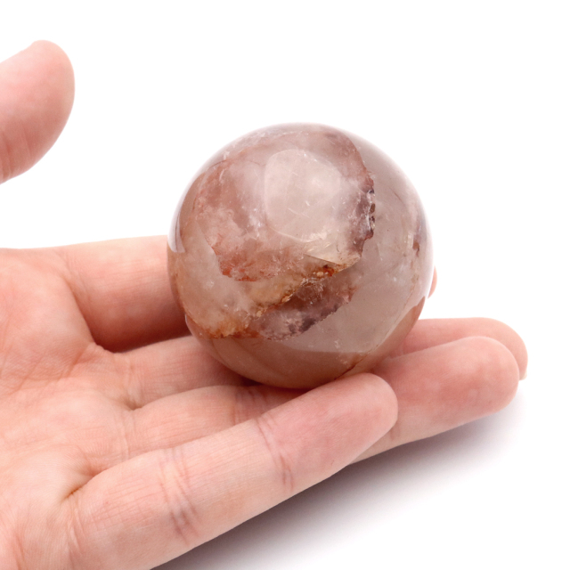 マニカラン水晶 丸玉 木製台座付き パールバティー渓谷産 天然石 パワーストーン 1点もの