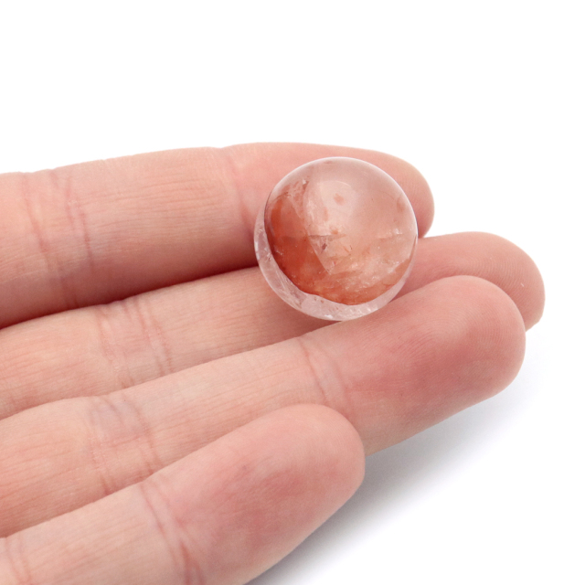 マニカラン水晶 丸玉 台座付き 直径 19mm パールバティー渓谷産 天然石 パワーストーン 1点もの
