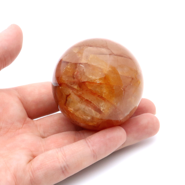 マニカラン水晶 丸玉 木製台座付き パールバティー渓谷産 天然石 パワーストーン 1点もの