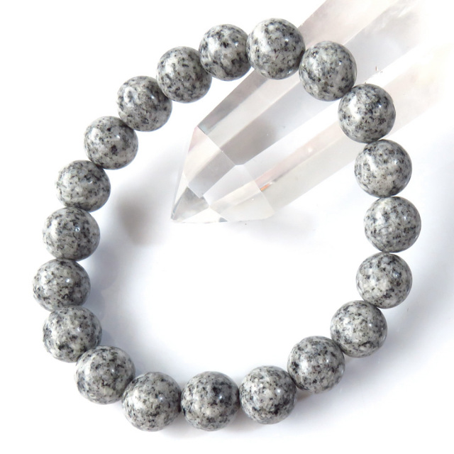 日本の銘石 エンジェルスノーライト ブレスレット 10mm 香川県産 証明  