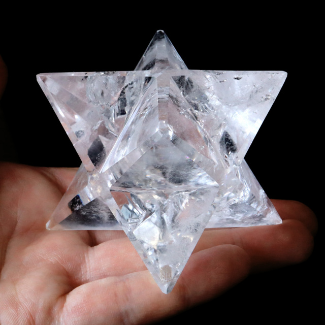 レムリアンシード マカバスター 神聖幾何学 六芒星 マルカバスター 水晶 天然石 ブラジル バイーア産 スピリチュアル クリスタル