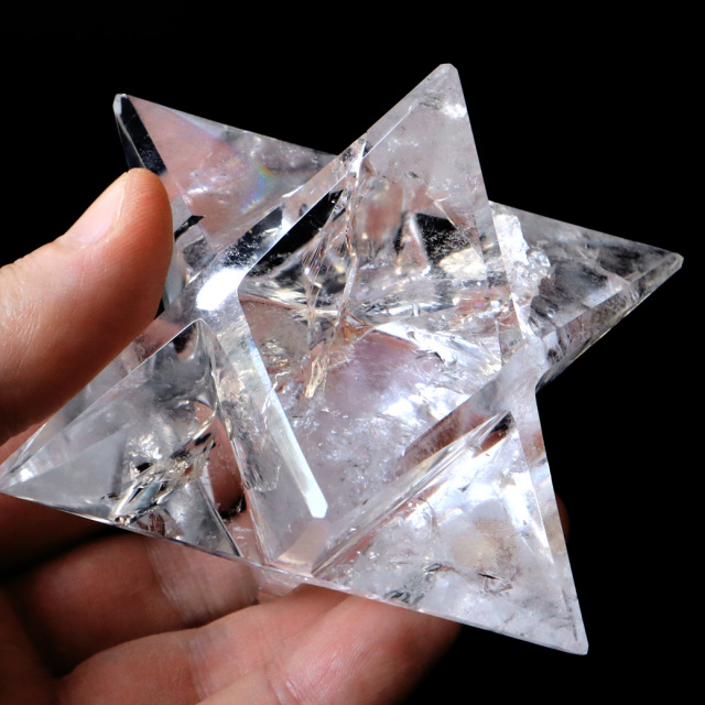 レムリアンシード マカバスター 神聖幾何学 六芒星 マルカバスター 水晶 天然石 ブラジル バイーア産 スピリチュアル クリスタル