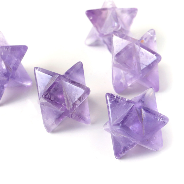 アメジスト マカバスター 神聖幾何学 六芒星 マルカバスター 紫水晶 天然石 ブラジル産 スピリチュアル 2月 誕生石 浄化 1個