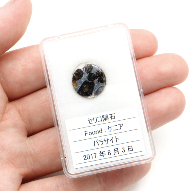 パラサイト隕石 ケニア セリコ産 重量0.8g 隕石標本 パワーストーン 1点物 石鉄隕石