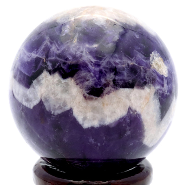 シェブロン アメジスト 丸玉 台座付き ブラジル産 紫水晶 置物 インテリア 置き物 1点もの スフィア 2月 誕生石 クリスマス