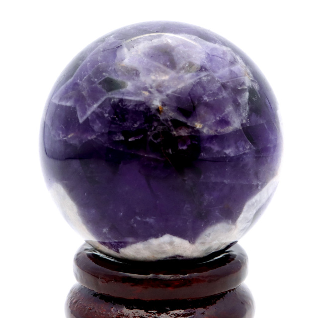 シェブロン アメジスト 丸玉 台座付き ブラジル産 紫水晶 置物 インテリア 置き物 1点もの スフィア 2月 誕生石 クリスマス