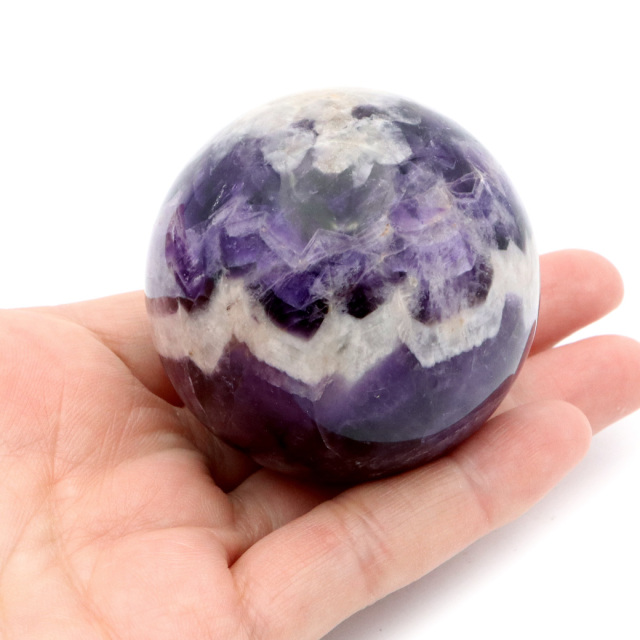 シェブロン アメジスト 丸玉 台座付き ブラジル産 紫水晶 置物 インテリア 置き物 1点もの スフィア 2月 誕生石 クリスマス