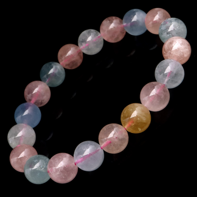 ミックスベリル ブレスレット 10.5mm 天然石 1点物 