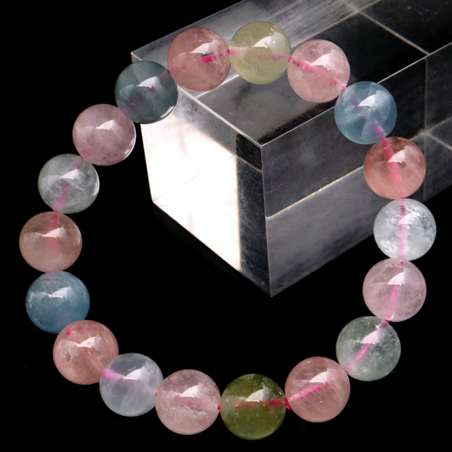 ミックスベリル ブレスレット 11.5mm 天然石 1点物 