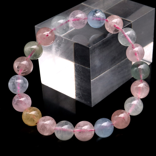 ミックスベリル ブレスレット 10mm 天然石 1点物 