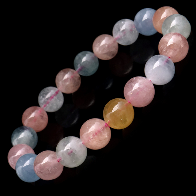 ミックスベリル ブレスレット 10.5mm 天然石 1点物 