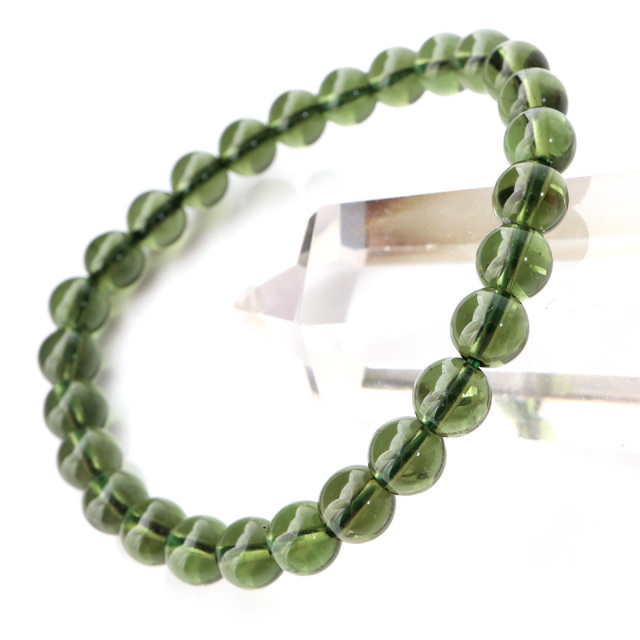 【本物保証】モルダバイト 7mm ブレスレット モルダバイト ブレスレット 7mm 鑑別書付き 正真正銘 本物