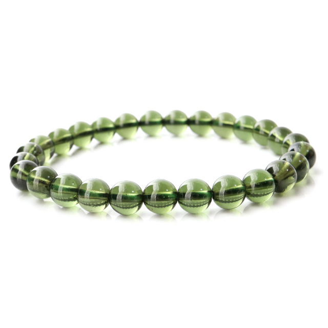 【本物保証】モルダバイト 7mm ブレスレット モルダバイト ブレスレット 7mm 鑑別書付き 正真正銘 本物