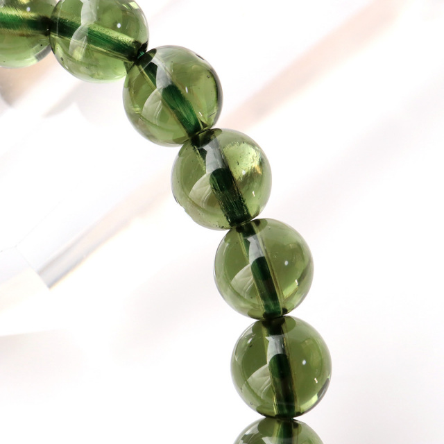 【本物保証】モルダバイト 7mm ブレスレット モルダバイト ブレスレット7mm 鑑別書付き｜パワーストーン