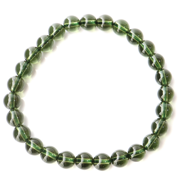 【本物保証】モルダバイト 7mm ブレスレット モルダバイト丸玉ブレスレット7mm 鑑別書付｜マライカ公式通販