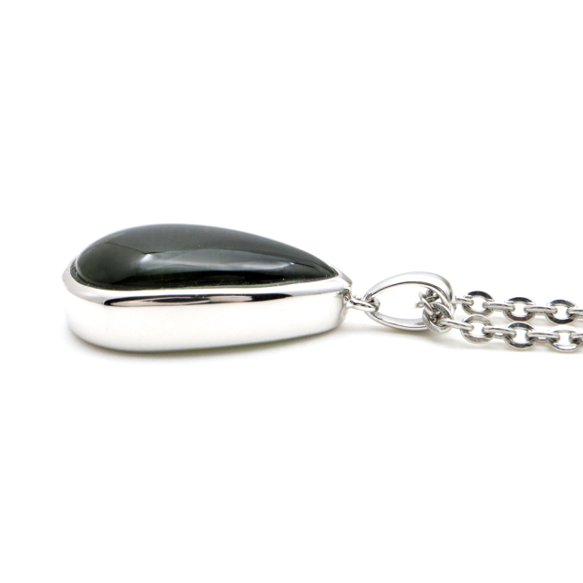 モルダバイト ネックレス 天然石 ペンダント 1点物 超高品質 龍紋がはっきりと見える 本物 Silver925