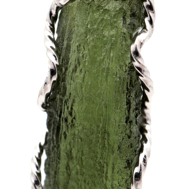 モルダバイト ネックレス 天然石 原石 ペンダント ラフロック AAA タンブル SILVER925 パワーストーン 1点もの moldavite