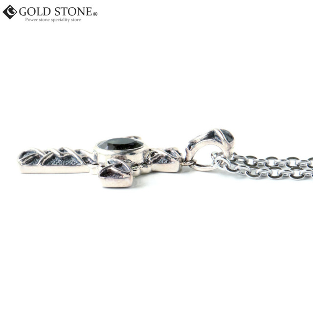 モルダバイト ネックレス 天然石 ペンダント 宝石質5A Silver925使用 鑑別書発行可能 クロス 十字架型