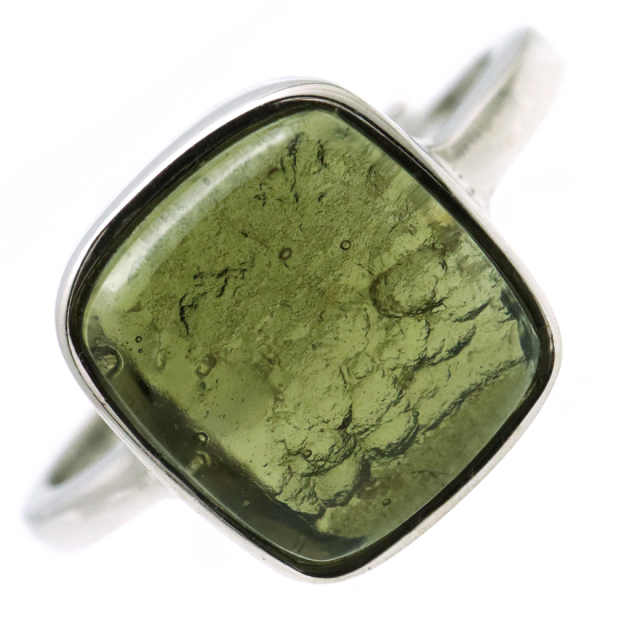 モルダバイト 指輪 リング しずく ドロップ レディース 龍紋がはっきりと見える 1点物 宇宙 ガラス パワーストーン 天然石