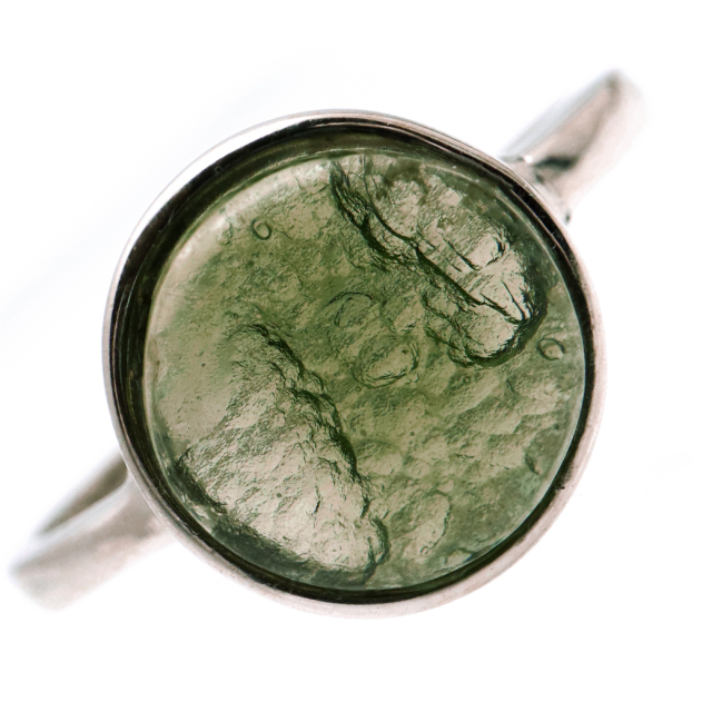 モルダバイト 指輪 リング しずく ドロップ レディース 龍紋がはっきりと見える 1点物 宇宙 ガラス パワーストーン 天然石