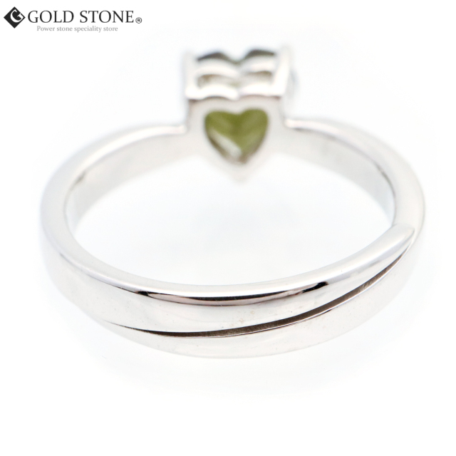 モルダバイト 指輪 リング レディース ハート 宇宙 ガラス パワーストーン 天然石 贈り物 プレゼントに