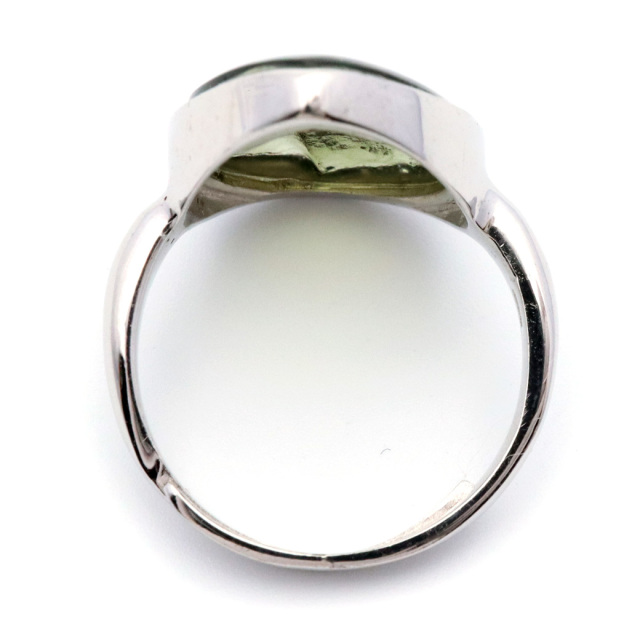 モルダバイト 指輪 リング レディース 龍紋がはっきりと見える 1点物 宇宙 ガラス パワーストーン 天然石