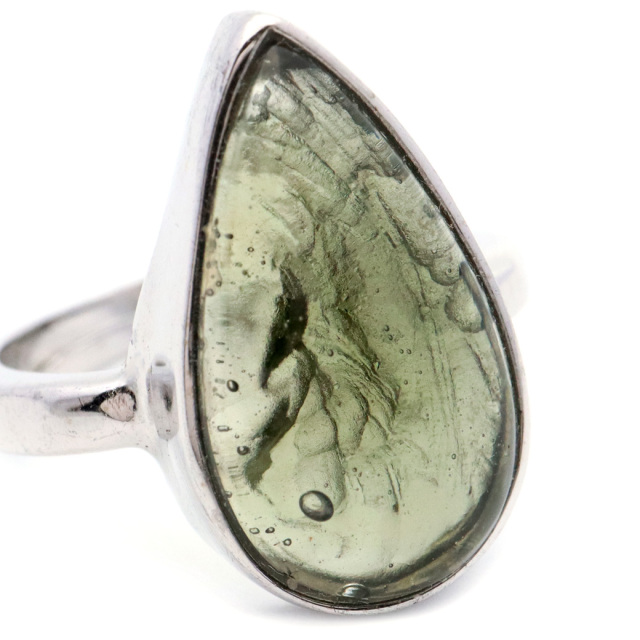 ☆モルダバイト パラサイト隕石 星☆指輪 リング パワーストーン