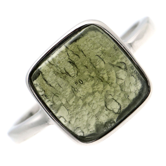 モルダバイト 指輪 リング レディース 龍紋がはっきりと見える 1点物 宇宙 ガラス パワーストーン 天然石