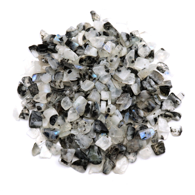 ムーンストーン 黒雲母入り さざれ石 本物 さざれ石 本物 中サイズ 100g バイオタイト ブルーシラー 天然石 パワーストーン 浄化