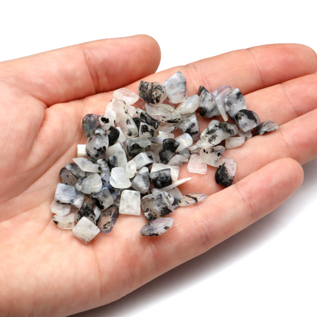 ムーンストーン 黒雲母入り さざれ石 本物 さざれ石 本物 中サイズ