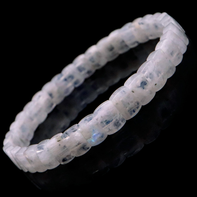 ムーンストーン バングル レディース 6月 誕生石 高品質 レインボー