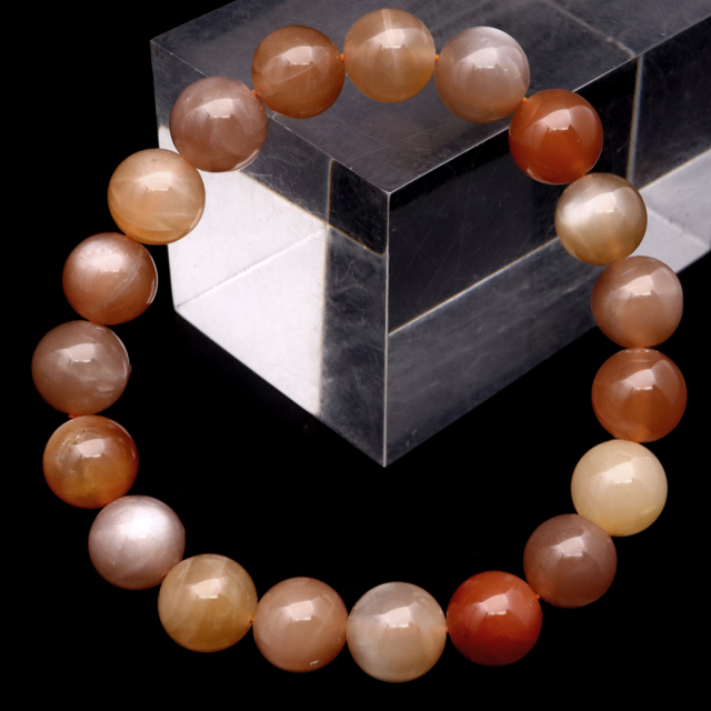 ムーンストーン ブレスレット MIX マルチカラー 10mm 天然石 6月 誕生石 