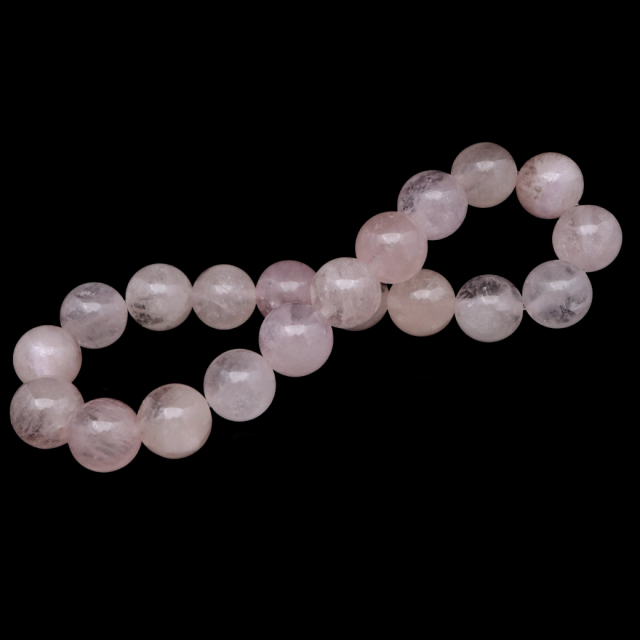モルガナイト ブレスレット 9mm ピンク アクアマリン 3月 誕生石 天然石 1点物 パワーストーン morganite