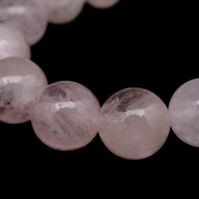 モルガナイト ブレスレット 9mm ピンク アクアマリン 3月 誕生石 天然石 1点物 パワーストーン morganite