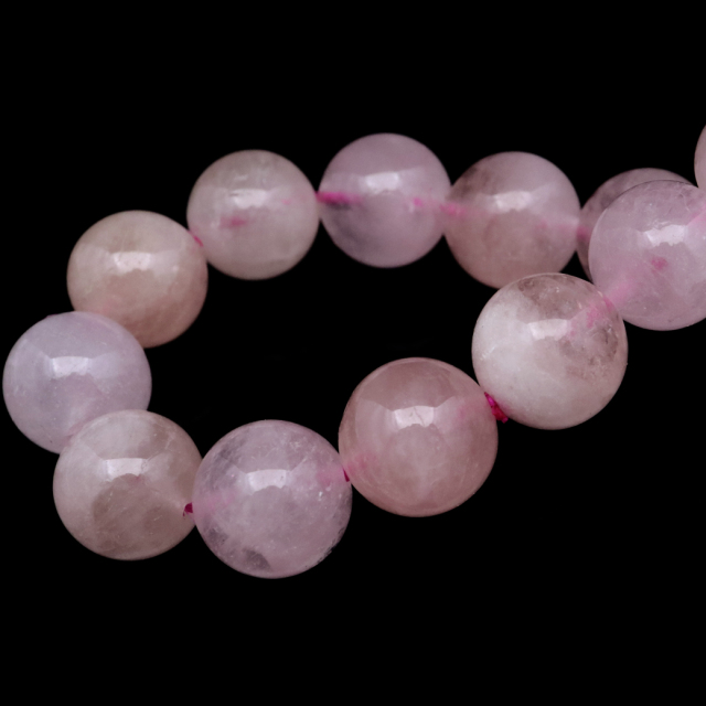 モルガナイト ブレスレット 9.5mm ピンク アクアマリン 3月 誕生石 天然石 1点物 パワーストーン morganite