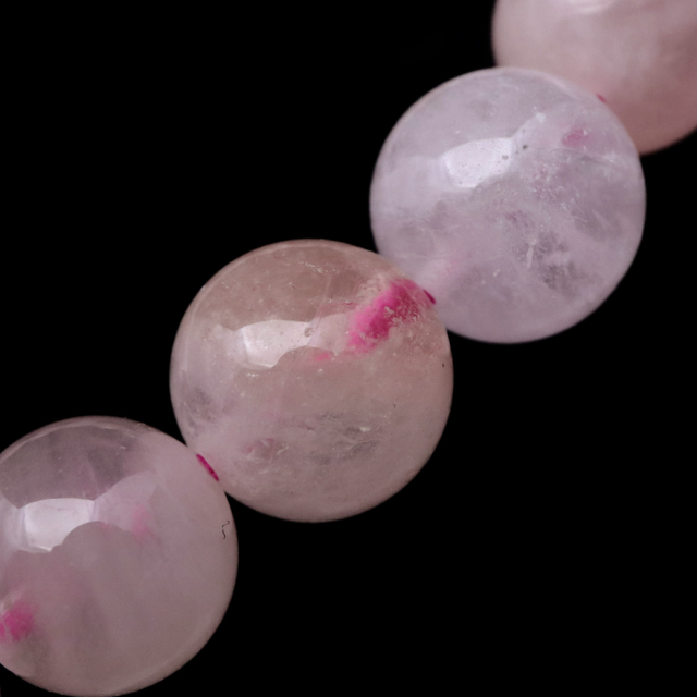 モルガナイト ブレスレット 9.5mm ピンク アクアマリン 3月 誕生石 天然石 1点物 パワーストーン morganite