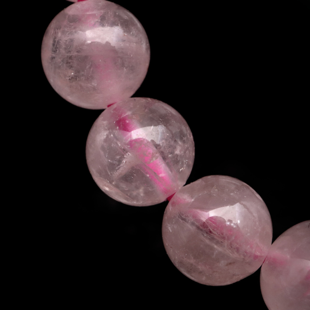 ２２時までタイムセール　ピンクアクアマリン(高品質モルガナイト)ブレスレット 1点物】高品質◇クリア モルガナイト(ピンクアクアマリン) 9.5