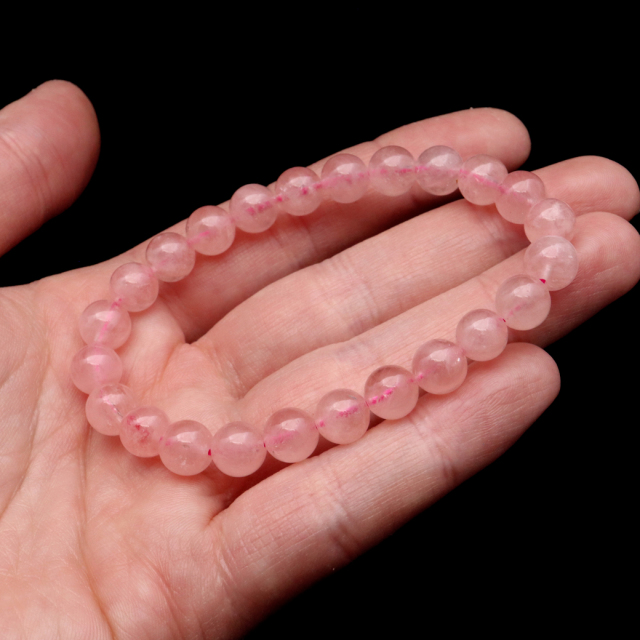 モルガナイト ブレスレット 8mm ピンク アクアマリン 3月 誕生石 天然石 1点物 パワーストーン