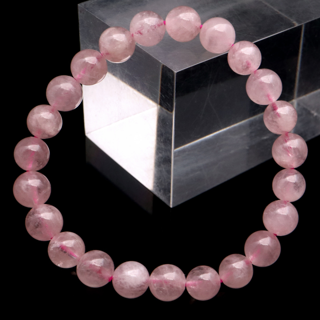 モルガナイト ブレスレット 8mm ピンク アクアマリン 3月 誕生石 天然石 1点物 パワーストーン