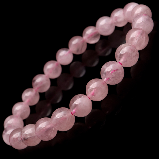 モルガナイト ブレスレット 8mm ピンク アクアマリン 3月 誕生石 天然石 1点物 パワーストーン