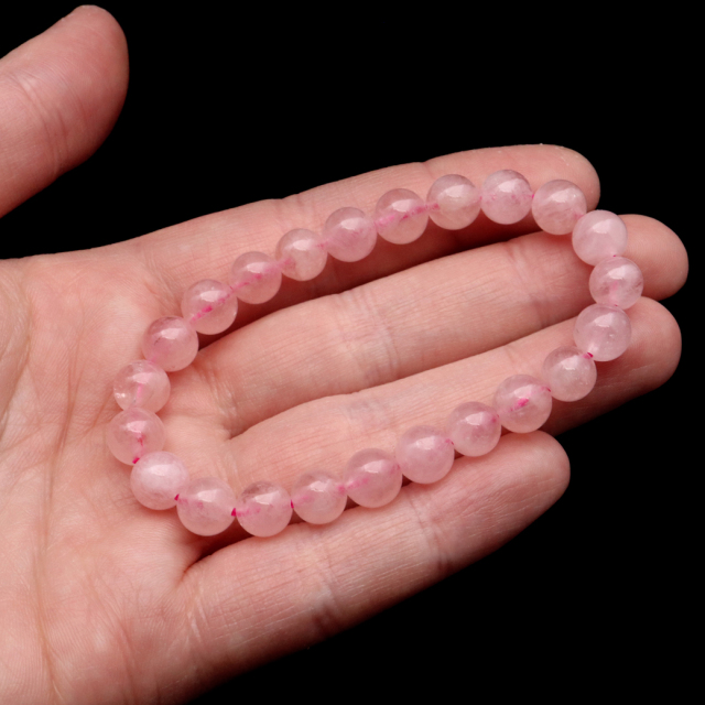 モルガナイト ブレスレット 8mm ピンク アクアマリン 3月 誕生石 天然石 1点物 パワーストーン