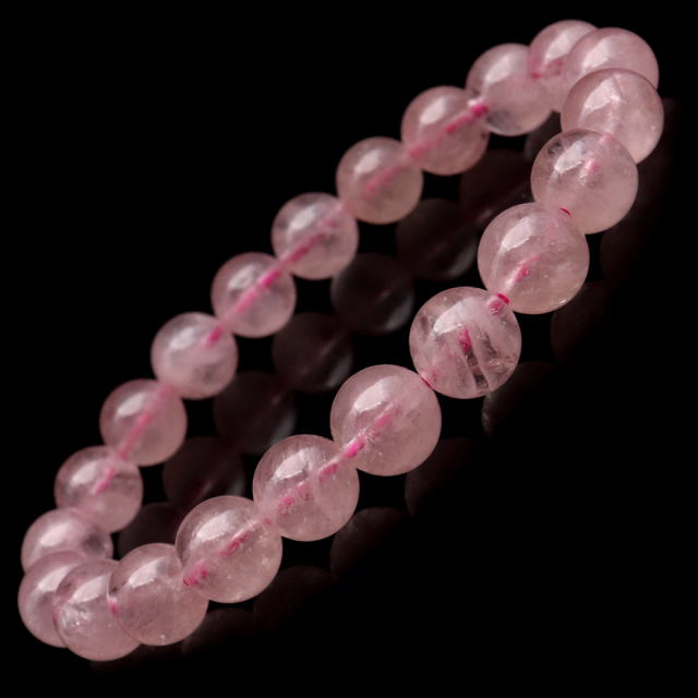 モルガナイト ブレスレット 9mm ピンク アクアマリン 3月 誕生石 天然石 1点物 パワーストーン