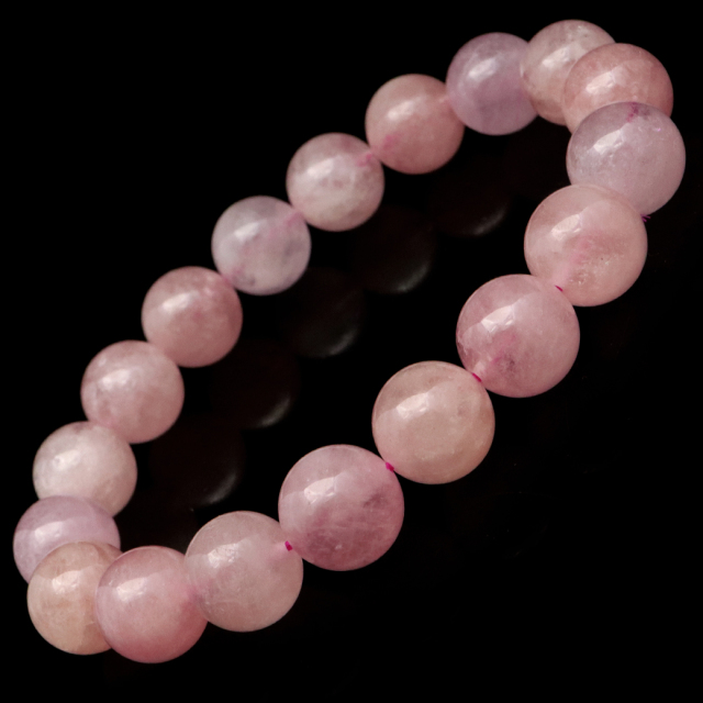 モルガナイト ブレスレット 11mm ピンク アクアマリン 3月 誕生石 天然石 1点物 パワーストーン