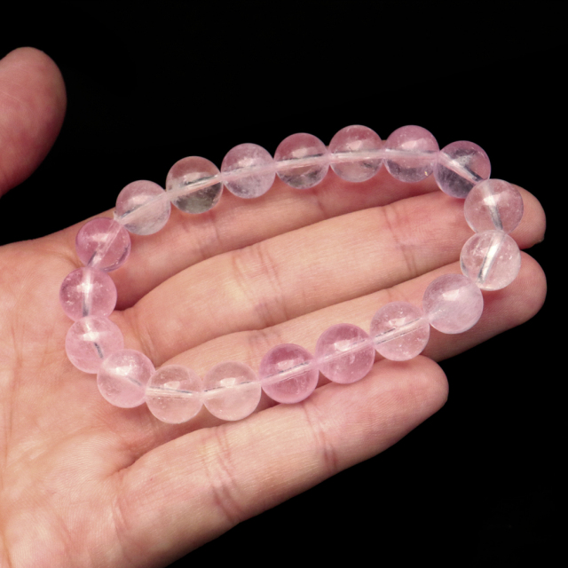 モルガナイト ブレスレット 10mm AAA ピンク アクアマリン 3月 誕生石 天然石 1点物 パワーストーン morganite