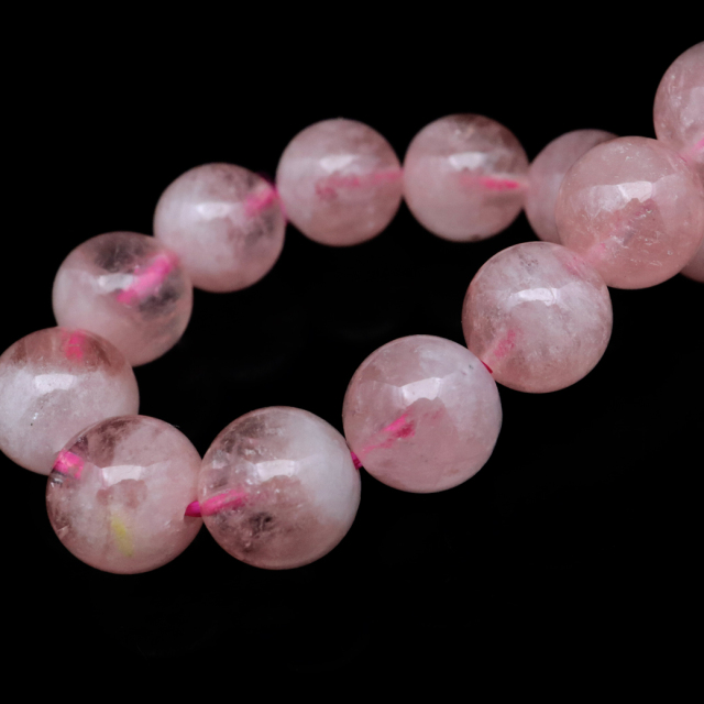 モルガナイト ブレスレット 9mm ピンク アクアマリン 3月 誕生石 天然石 1点物 パワーストーン morganite